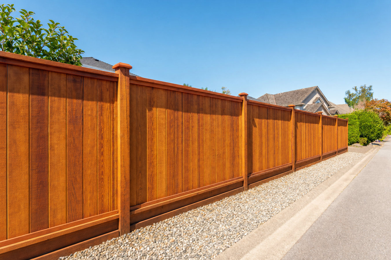 Wood fence installation